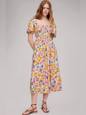 ✨ GAP Floral Smocked Midi Dress with Pockets ✨ | Size M
